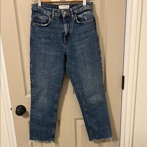 Topshop Indigo Straight-Leg Jeans